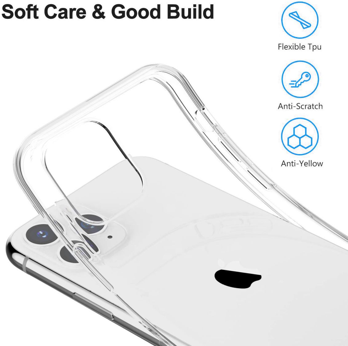 Apple iPhone 11 Pro Max Hoesje Dun TPU Transparant afbeelding 12