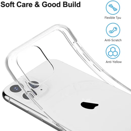 Apple iPhone 11 Pro Max Hoesje Dun TPU Transparant afbeelding 12