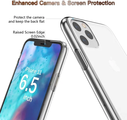 Apple iPhone 11 Pro Max Hoesje Dun TPU Transparant afbeelding 10