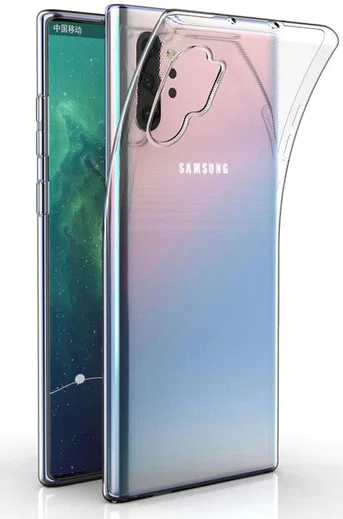 Samsung Galaxy Note 10 Plus Hoesje Dun TPU Transparant afbeelding 1