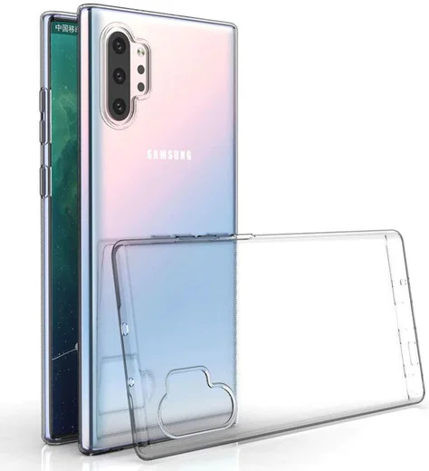 Samsung Galaxy Note 10 Plus Hoesje Dun TPU Transparant afbeelding 2