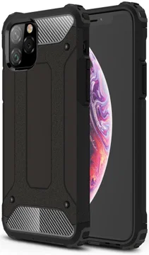 Apple IPhone 11 Pro Hoesje Shock Proof Hybride Back Cover Zwart
