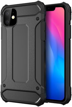 Apple iPhone 11 Hoesje Shock Proof Hybride Back Cover Zwart