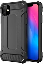 Apple iPhone 11 Hoesje Shock Proof Hybride Back Cover Zwart afbeelding