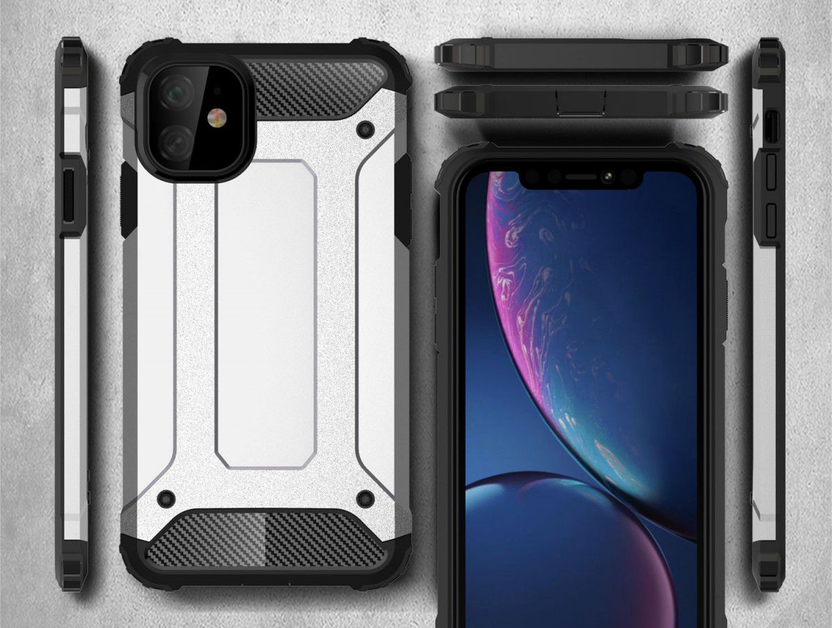 Apple IPhone 11 Hoesje Shock Proof Hybride Back Cover Rood afbeelding 9