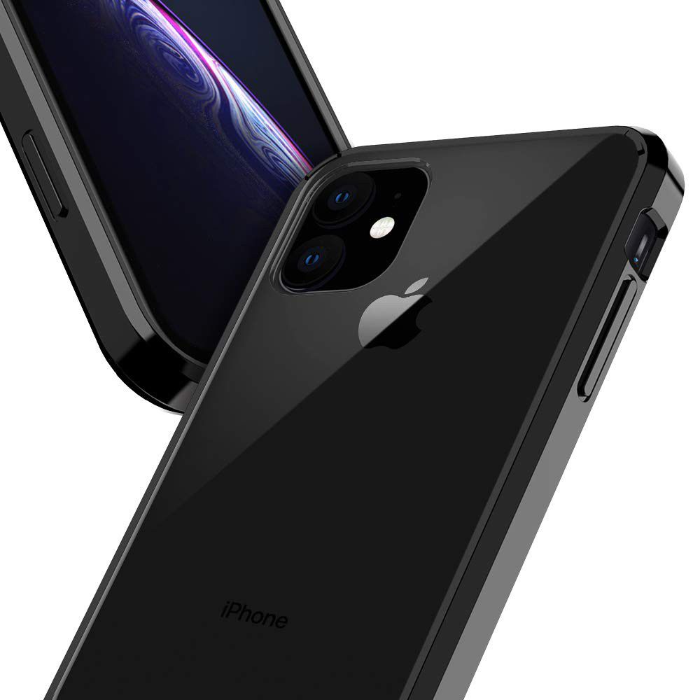 Apple iPhone 11 Pro Hoesje Armor Back Cover Transparant / Zwart afbeelding 4