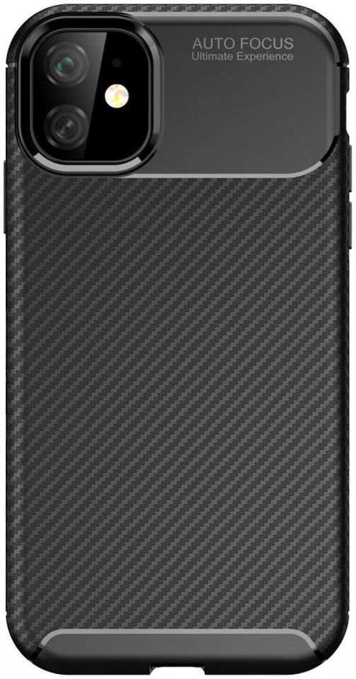 Apple iPhone 11 Hoesje Geborsteld Carbon Zwart afbeelding 4