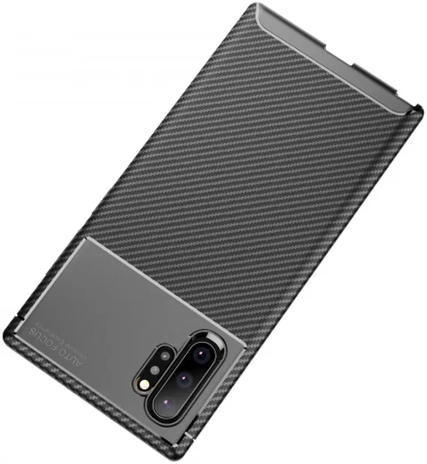 Samsung Galaxy Note 10 Plus Siliconen Carbon Hoesje Zwart afbeelding 10