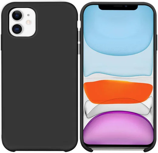 Apple iPhone 11 Hoesje Siliconen Zwart afbeelding 3