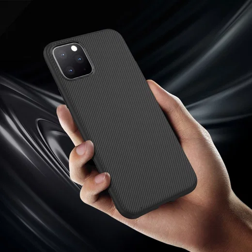 Apple iPhone 11 Pro Hoesje Twill Slim Textuur Zwart afbeelding 12