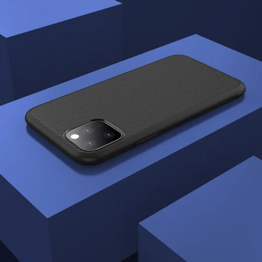Apple iPhone 11 Pro Hoesje Twill Slim Textuur Zwart afbeelding 14