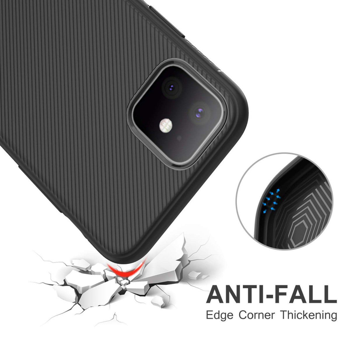 Apple iPhone 11 Hoesje Twill Slim Textuur Zwart afbeelding 5