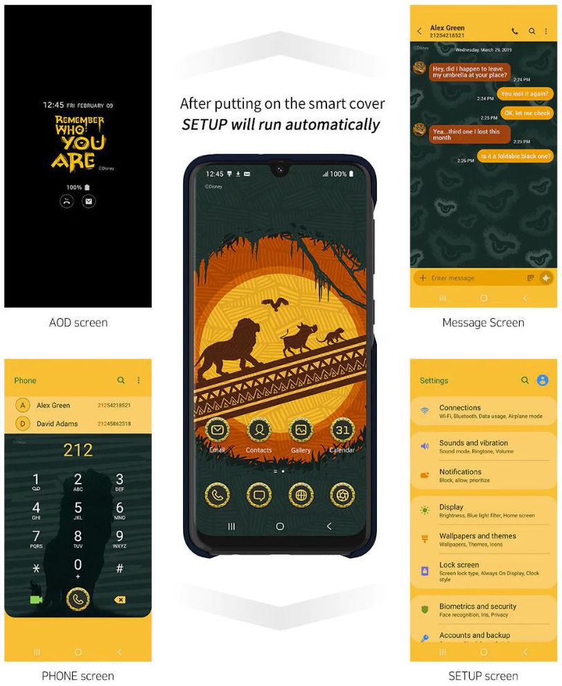 Origineel Samsung Galaxy S10 Hoesje Disney Cover Lion King afbeelding 4