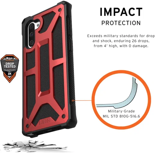 Urban Armor Gear Monarch Hoesje Samsung Galaxy Note 10 Crimson afbeelding 3