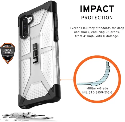 Urban Armor Gear Plasma Samsung Galaxy Note 10 Hoesje Transparant Ice afbeelding 3