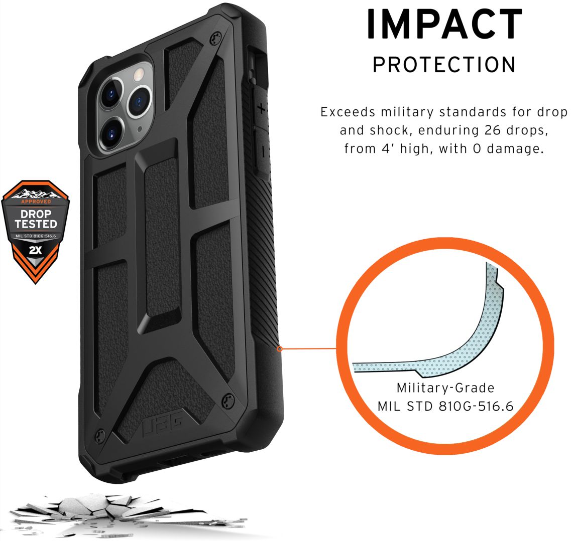 Urban Armor Gear Monarch Apple iPhone 11 Pro Hoesje Zwart afbeelding 3