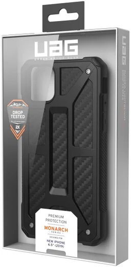 Urban Armor Gear Monarch Hoesje Apple iPhone 11 Pro Max Carbon Fiber afbeelding 14