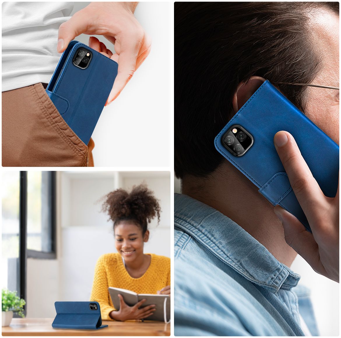 Rosso Element Apple iPhone 11 Pro Hoesje Book Cover Blauw afbeelding 6