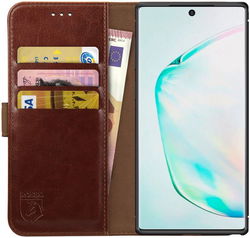 Rosso Element Samsung Galaxy Note 10 Hoesje Book Cover Bruin afbeelding