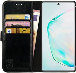 Rosso Element Samsung Galaxy Note 10 Hoesje Book Cover Zwart afbeelding
