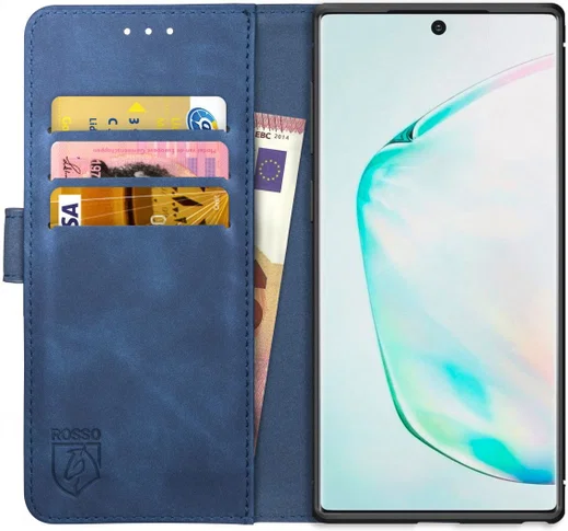 Rosso Element Samsung Galaxy Note 10 Hoesje Book Cover Blauw afbeelding 1