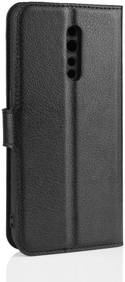 Oppo Reno Z Lychee Portemonnee Hoesje Zwart afbeelding 5
