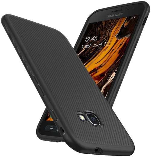 Samsung Galaxy Xcover 4(S) Twill Slim Texture Backcover Zwart afbeelding 9