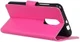 LG K40 Lychee Portemonnee Hoesje met Standaard Roze afbeelding 10