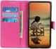 LG K40 Lychee Portemonnee Hoesje met Standaard Roze afbeelding 2