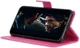 LG K40 Lychee Portemonnee Hoesje met Standaard Roze afbeelding 3