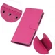 LG K40 Lychee Portemonnee Hoesje met Standaard Roze afbeelding 4