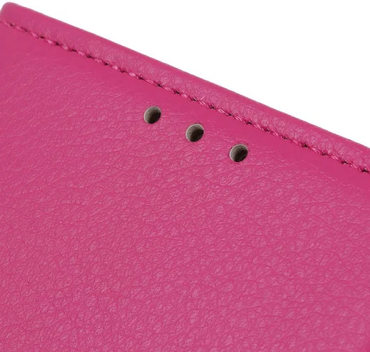 LG K40 Lychee Portemonnee Hoesje met Standaard Roze afbeelding 6