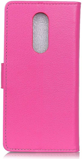 LG K40 Lychee Portemonnee Hoesje met Standaard Roze afbeelding 9