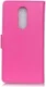 LG K40 Lychee Portemonnee Hoesje met Standaard Roze afbeelding 9