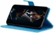 LG K40 Lychee Portemonnee Hoesje met Standaard Blauw afbeelding 3