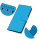 LG K40 Lychee Portemonnee Hoesje met Standaard Blauw afbeelding 4