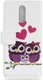 LG K40 Lederen Portemonnee Hoesje met Uil Print afbeelding 3