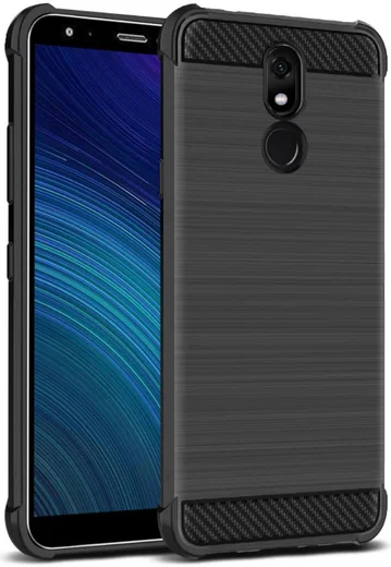 IMAK Vega Series LG K40 Hoesje Schokbestendig en Geborsteld TPU Zwart afbeelding 1