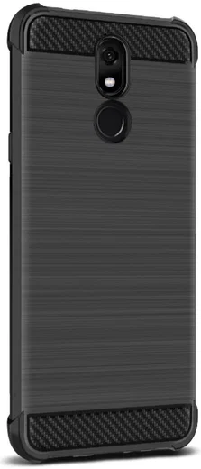 IMAK Vega Series LG K40 Hoesje Schokbestendig en Geborsteld TPU Zwart afbeelding 4