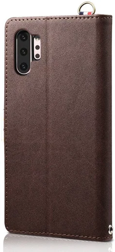 Samsung Galaxy Note 10 Plus Retro Dots Portemonnee Hoesje Bruin afbeelding 3