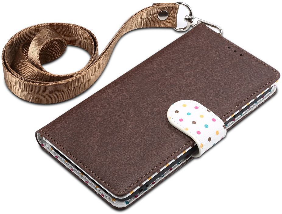 Samsung Galaxy Note 10 Plus Retro Dots Portemonnee Hoesje Bruin afbeelding 6