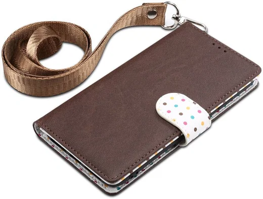 Samsung Galaxy Note 10 Plus Retro Dots Portemonnee Hoesje Bruin afbeelding 6