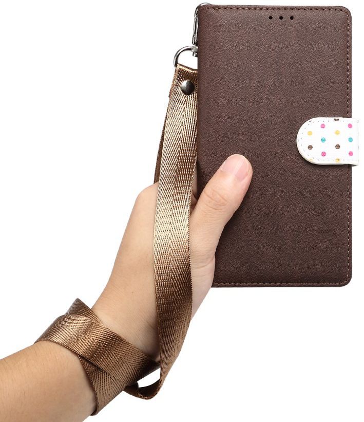 Samsung Galaxy Note 10 Plus Retro Dots Portemonnee Hoesje Bruin afbeelding 7