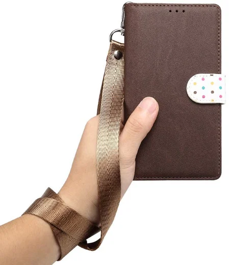 Samsung Galaxy Note 10 Plus Retro Dots Portemonnee Hoesje Bruin afbeelding 7