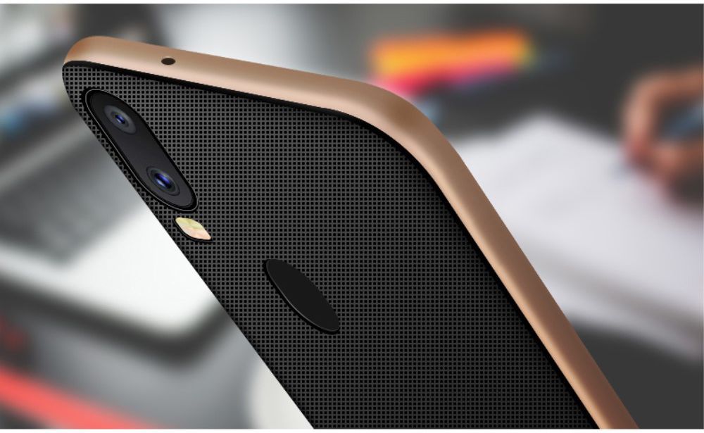 Samsung Galaxy A40 Stijlvol Hybride Kickstand Hoesje Goud afbeelding 4