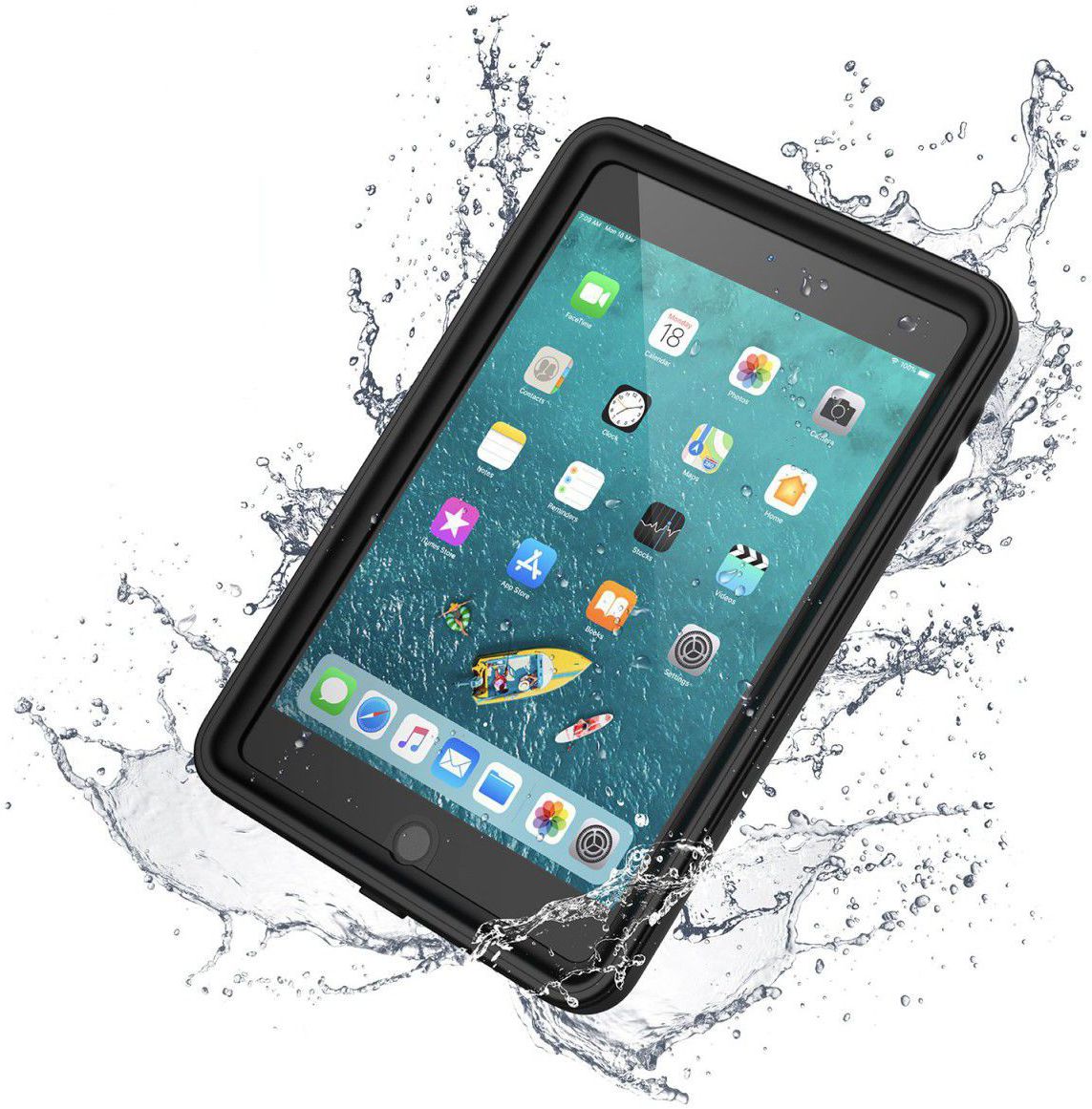Catalyst Case Waterbestendig Hoesje Apple iPad Mini 5 Zwart afbeelding 1