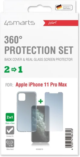 4smarts 360° Protection Cover Apple iPhone 11 Pro Max Transparant afbeelding 1
