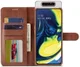 Samsung Galaxy A80 Stand Portemonnee Bookcase Hoesje Donkerbruin afbeelding 1