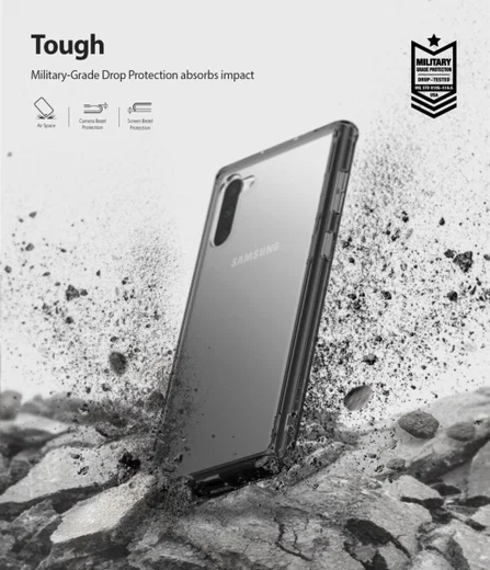 Ringke Fusion Samsung Galaxy Note 10 Hoesje Smoke Black afbeelding 2