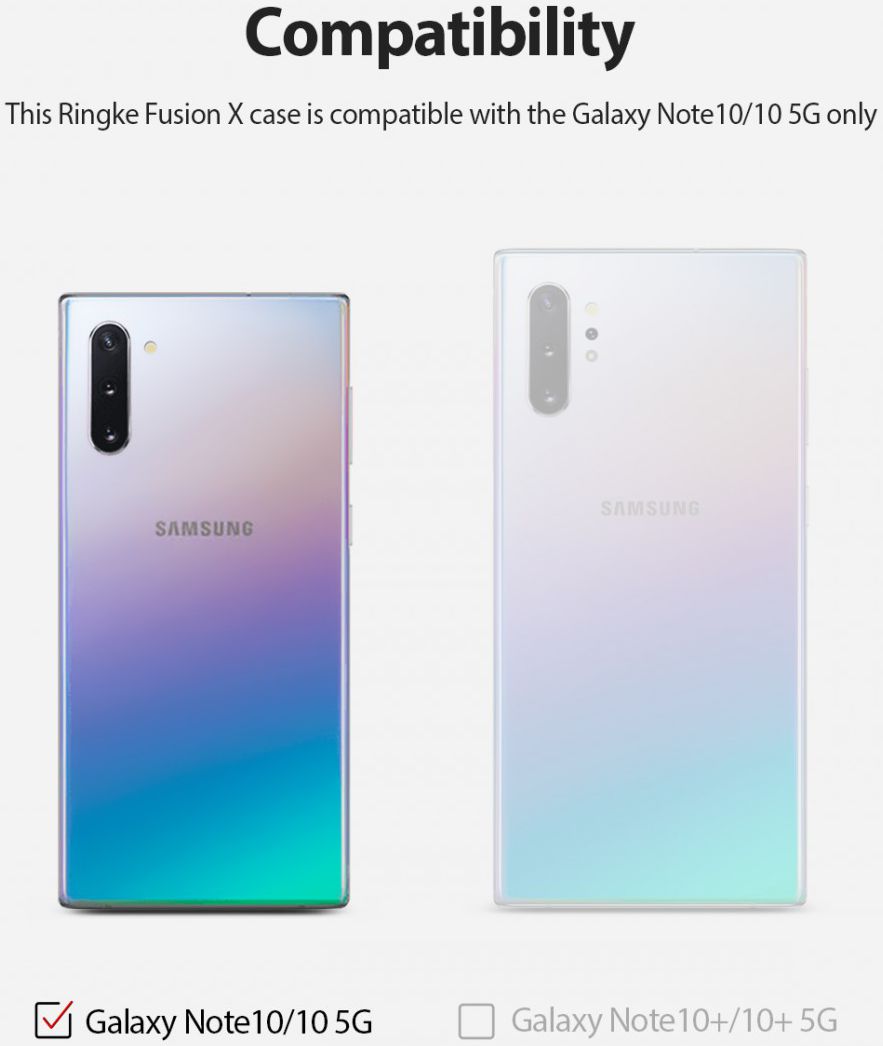 Ringke Fusion X Samsung Galaxy Note 10 Hoesje Blauw afbeelding 7